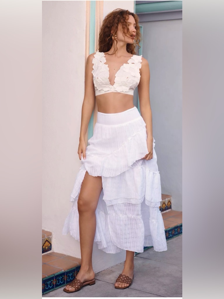 Pilcro Textured Petticoat Maxi Skirt Size Xl
